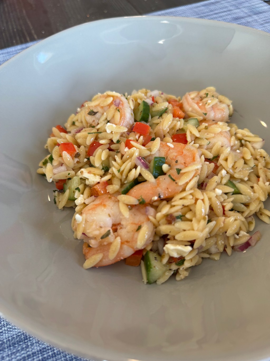 Orzo Salad w/ shrimp