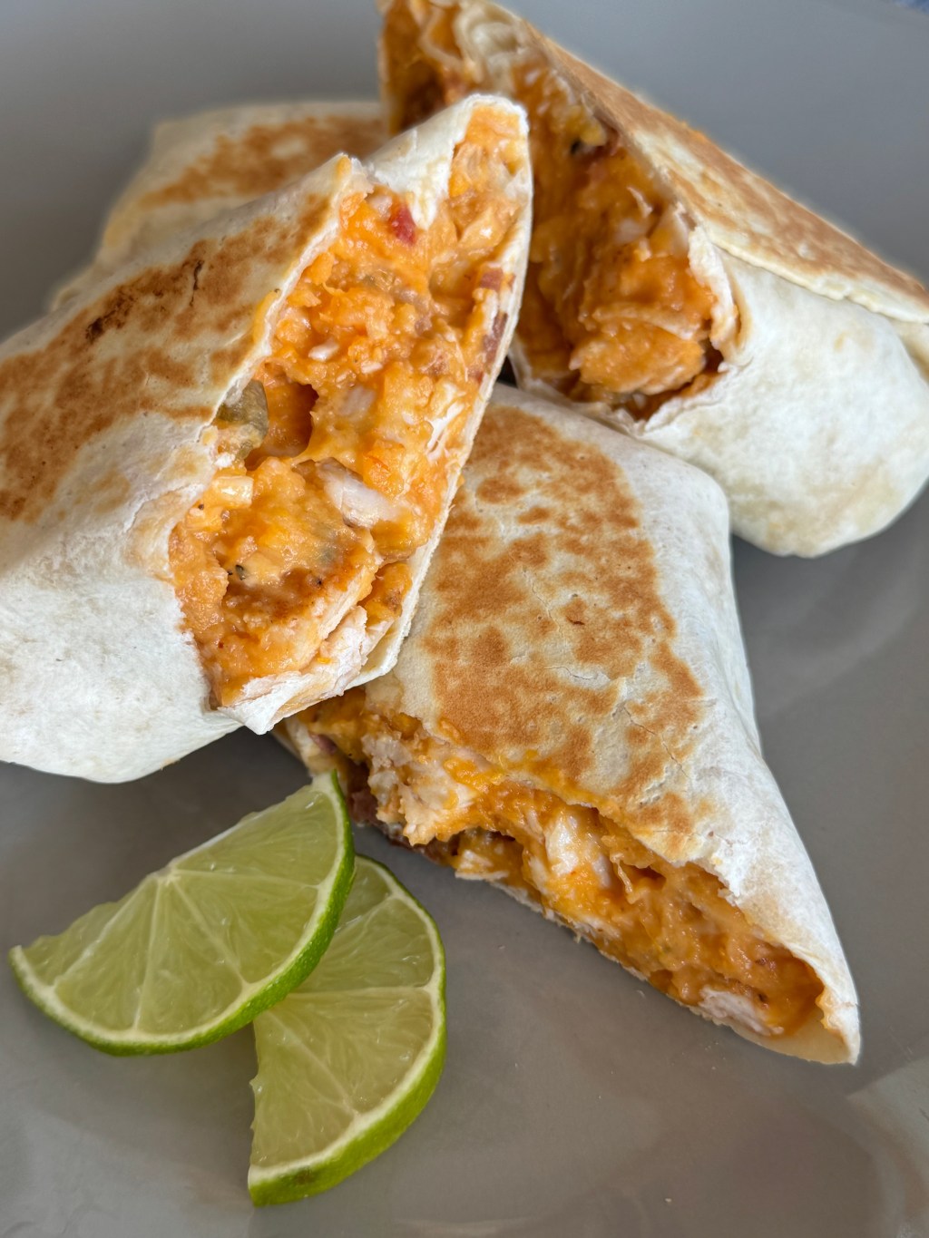 meal prep friendly, high protein, sweet potato chicken burrito - Freeze for later