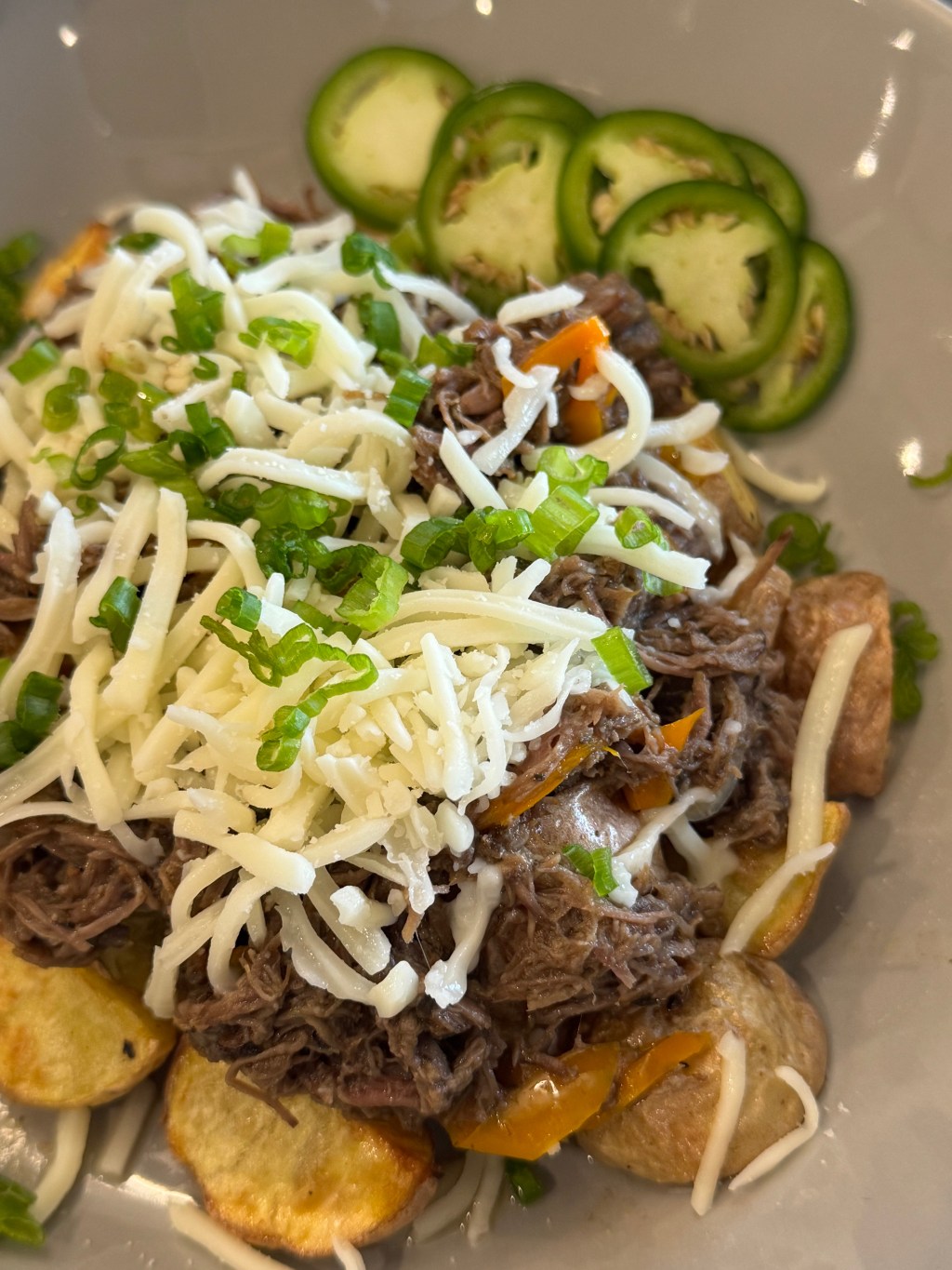 High protein loaded beef rib potatoes