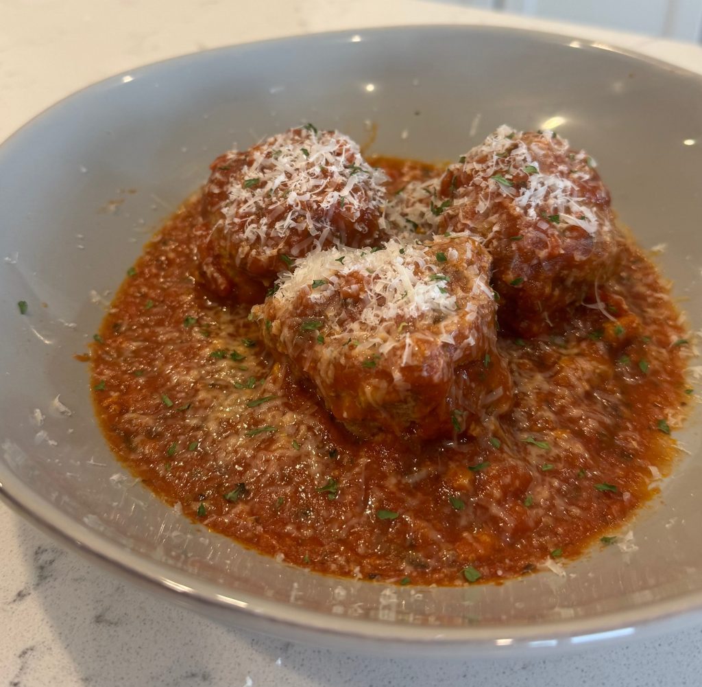 Turkey Meatballs Simmered in Marinara (Easy &&nbsp;High-Protein)