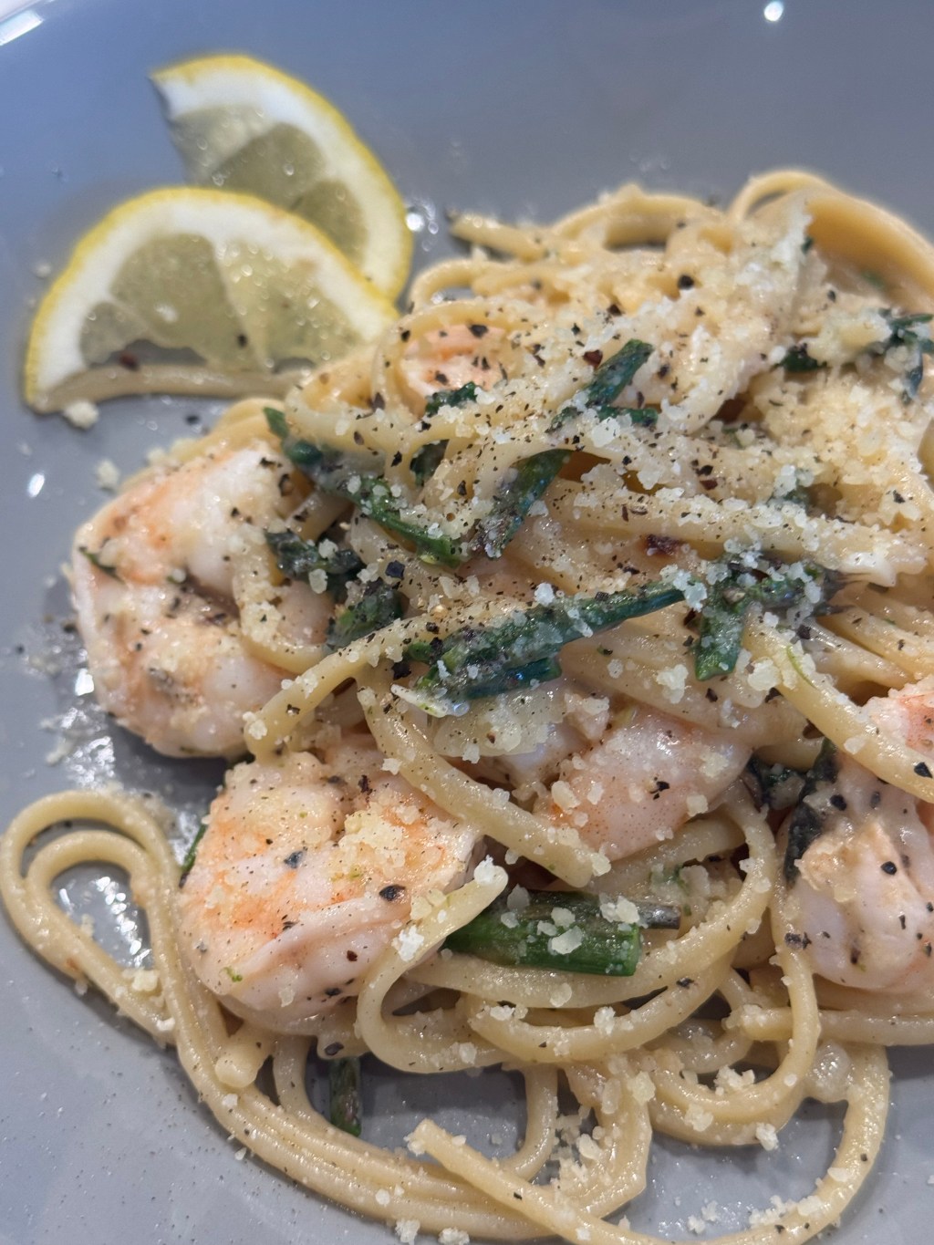 Healthy Shrimp Linguine
